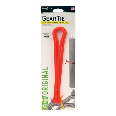 Gear Tie 18"orng 2 Pk