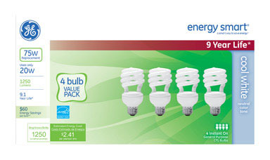 BULB 20W CW SPRL 4PK