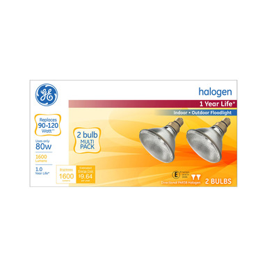 BULB 90W PAR FLOOD 2PK