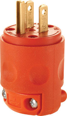 PLUG 3-WIRE  15A ORANGE