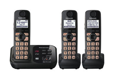 CORDLESS PHONE 3SET BLK