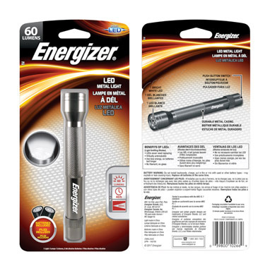 FLASHLIGHT METAL LED 2AA