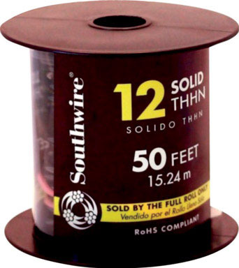 THHN WIRE SOL12G BLK 50'