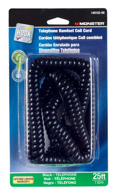 CORD HANDSET 25' BLACK