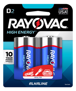 Battery Alkaline D 2pk