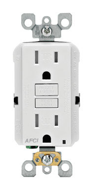 Afci Outlet15a Wht