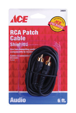 CABLE SINGLE RCA 6 BLK