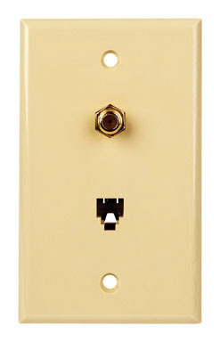 WALLPLATE COAX/PHONE IV