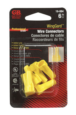 WINGGARD CNNCTR YLW 6PK