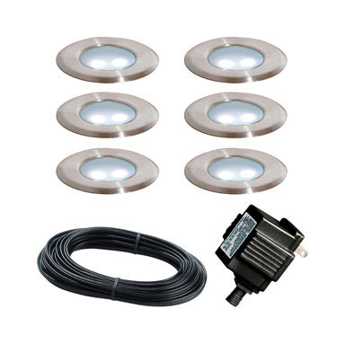 Led Deck Light Slvr 6pk