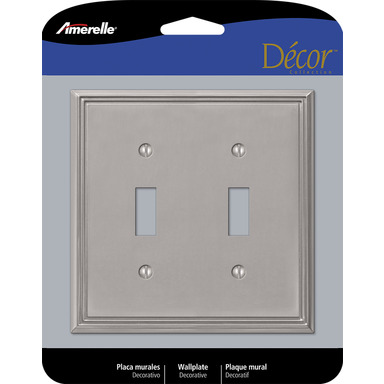 WALLPLATE 2TOG METRO BN
