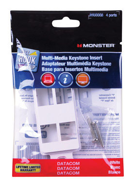 Wallplt 4-port Multi-med