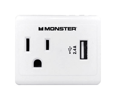 MONSTR 1OUT/USB WALL TAP