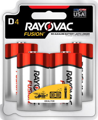 Battery Alkaline D 4pk