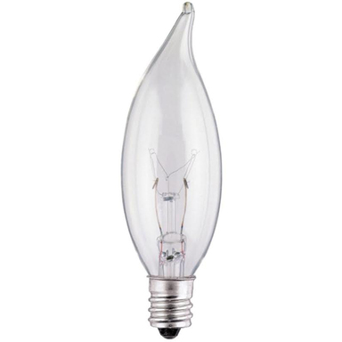 Bulb Ca8 25w Clr 2pk