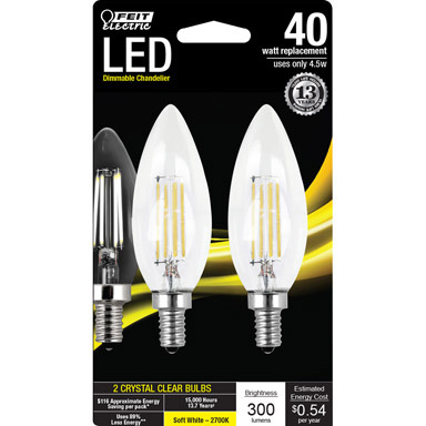 Led B10 E12 Sw 40w 2pk