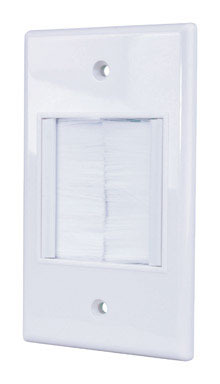 Wall Plate Eco Brush Wht