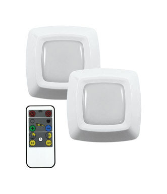 Led Puck With Remote 2pk