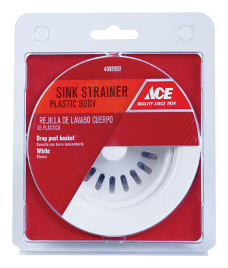 SINK STRAINER 3-1/2" WHT