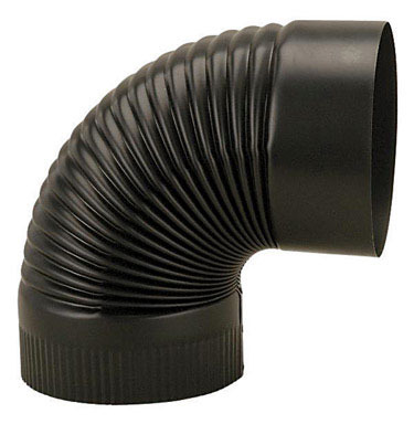 ELBOW 90CORR 24GA 8"BLK