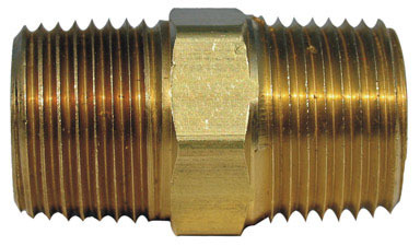 1/4"BRASS HEX NIPPLE