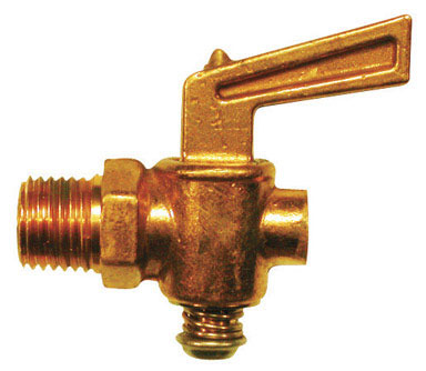 DRAIN VALVE 1/4"BRS LVR