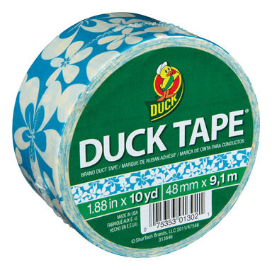 DUCT TAPE BLU FLWR 10YD