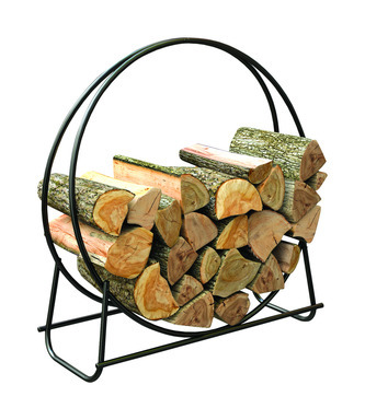 LOG HOOP 40"TUBE STL BLK