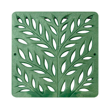 GRATE SQ GREEN LEAF 12"