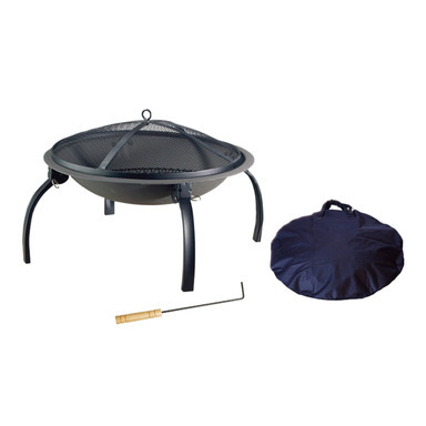 FIREPIT PORTBL 29.5" BLK