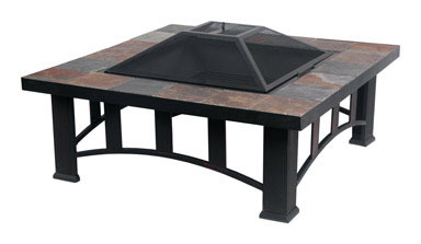 SLATE TOP FIREPIT36"BRN