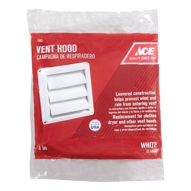 DRYER VENT HOOD WHT