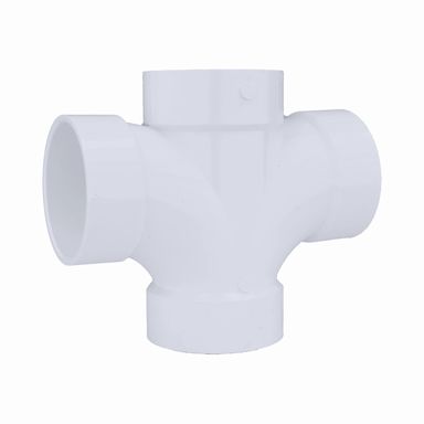 TEE DBL SAN PVC 4"