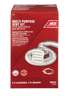 Dryer Vent Kit 4"x8'wht