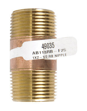 NIPPLE 1"X2-1/2" RBRS