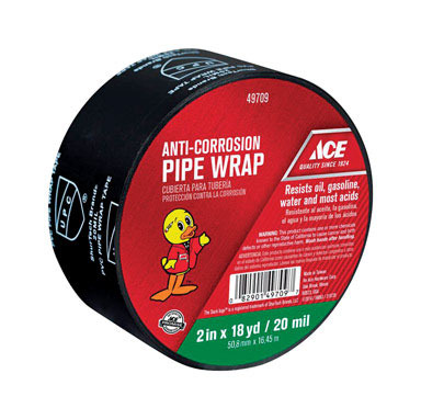 WRAP PIPE 2X18YD BLK