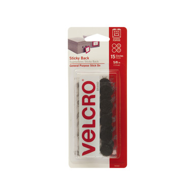 VELCRO COIN BLK 5/8SET15