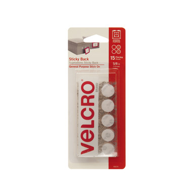 VELCRO COIN WHT 5/8SET15