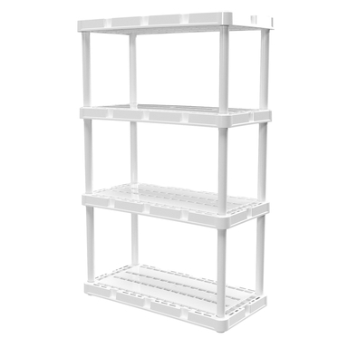 SHELVING UNIT GL LD WHT