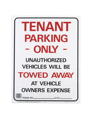 Sign Tenant Park 15"x19"