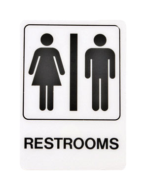 Sign Deco Restroom 5x7"