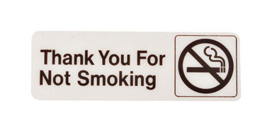 Sign Deco Not Smoke 3x9"