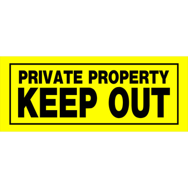 SIGN PRVT PRPTY 6X15"