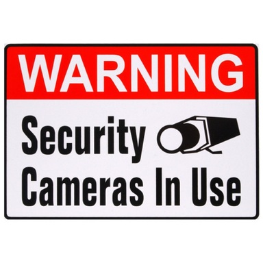 Decal Security Cam 4x6"