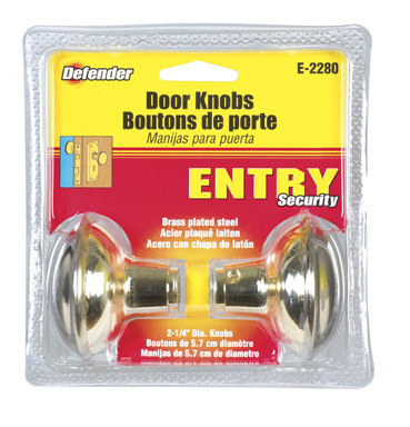 Door Knobs Rnd 2.25" Brs