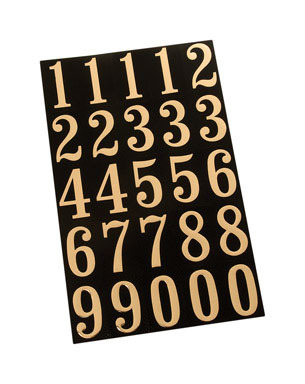 NUMBER KIT 2" GOLD MYLAR