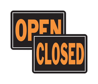 SIGN OPEN/CLOSE AL 10X14
