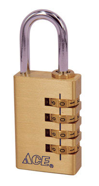 Padlock 7/8" Brass Pk2