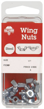 NUT WING STEEL 10-24"