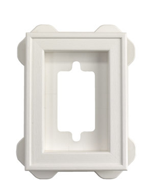 BLOCK MOUNT WHT 6.3X8"